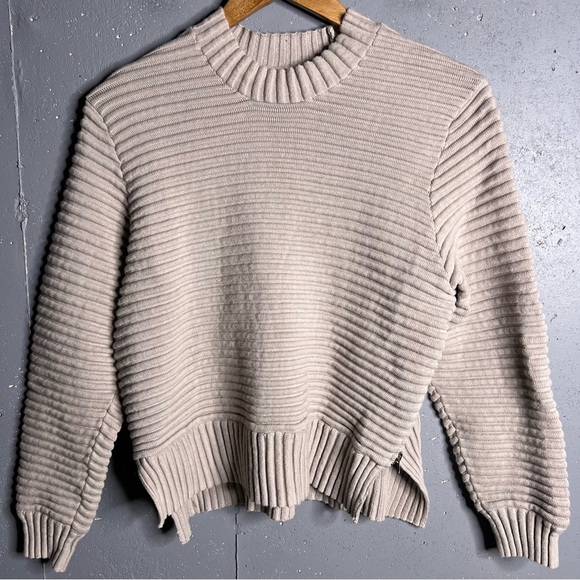 Varley Women’s Beige Talbert Ribbed Sweater Size XSmall - Picture 3 of 13